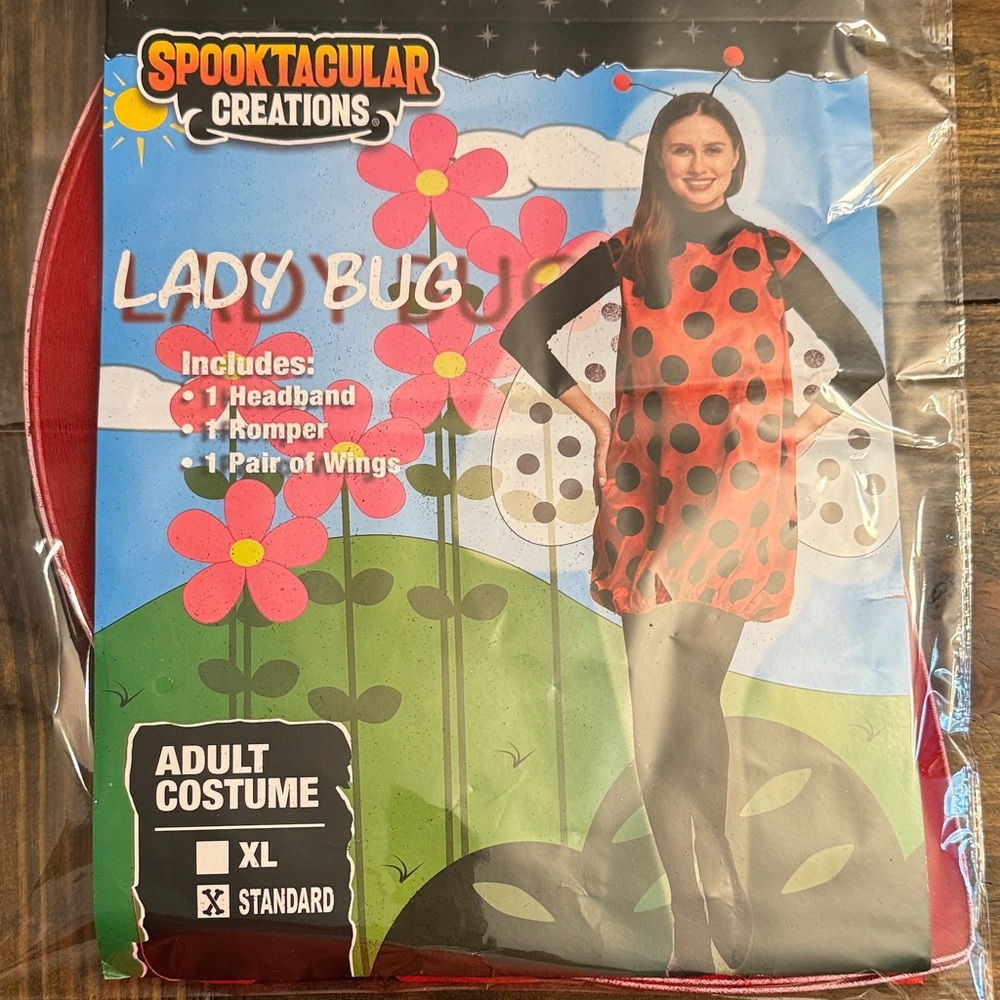 Spooktacular Creations Red and Black Ladybug Adult Costume (Standard)